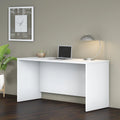 Crédence de bureau 60L x 24P, stratifié blanc, bureau à domicile moderne