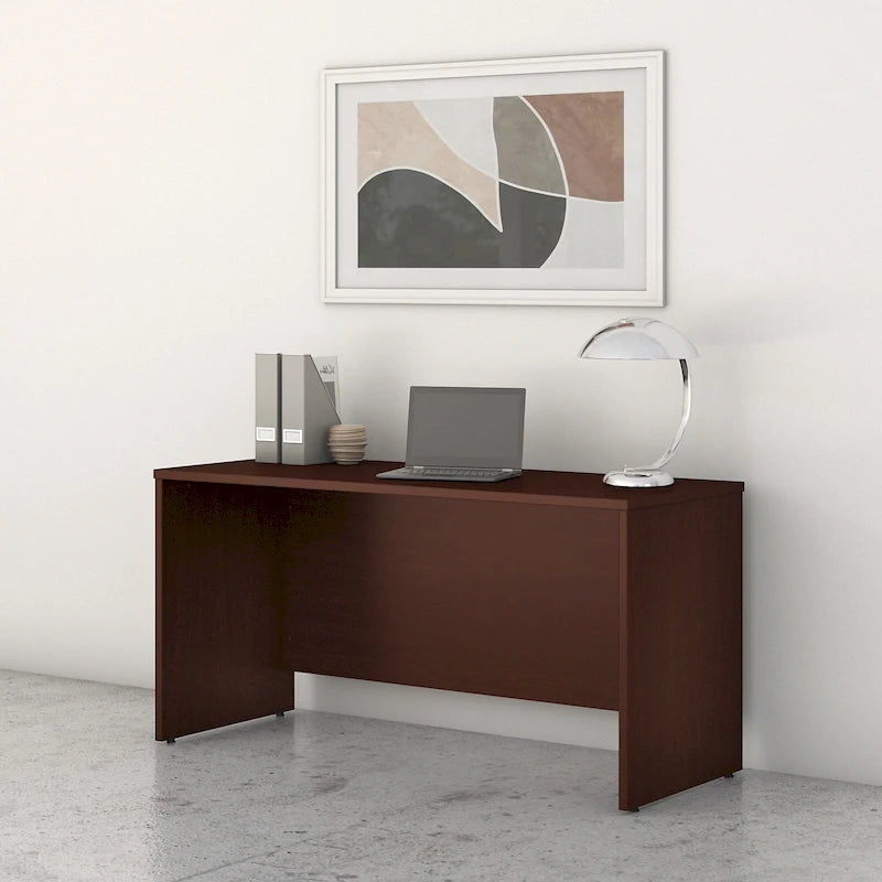 Crédence de bureau 60L x 24P, stratifié blanc, bureau à domicile moderne