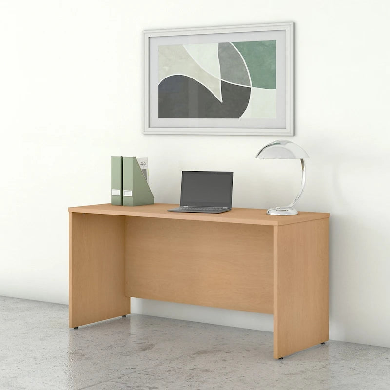 Crédence de bureau 60L x 24P, stratifié blanc, bureau à domicile moderne