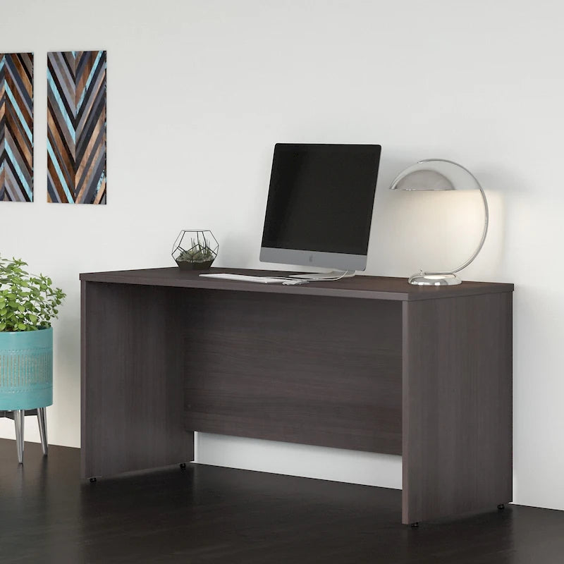 Crédence de bureau 60L x 24P, stratifié blanc, bureau à domicile moderne