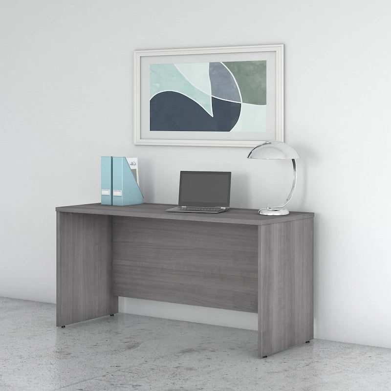 Crédence de bureau 60L x 24P, stratifié blanc, bureau à domicile moderne
