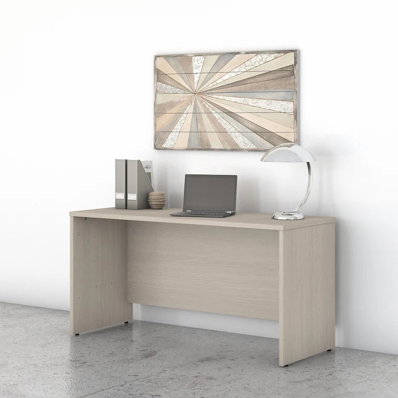 Crédence de bureau 60L x 24P, stratifié blanc, bureau à domicile moderne