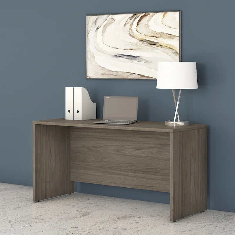 Crédence de bureau 60L x 24P, stratifié blanc, bureau à domicile moderne