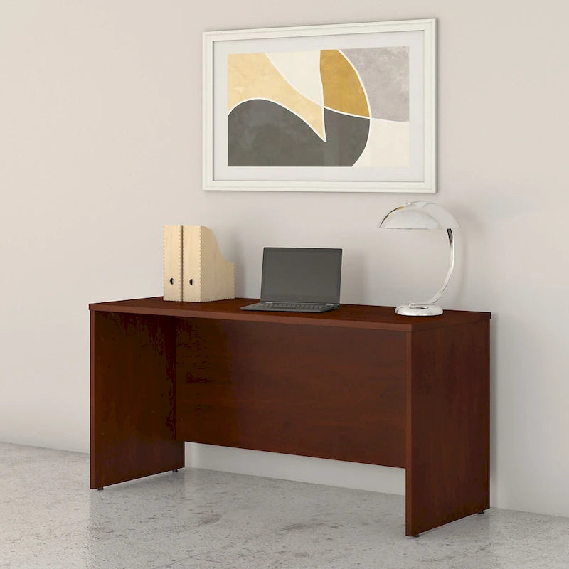 Crédence de bureau 60L x 24P, stratifié blanc, bureau à domicile moderne