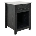 Table d'appoint en bois à 2 niveaux avec tiroir et étagère de rangement ouverte