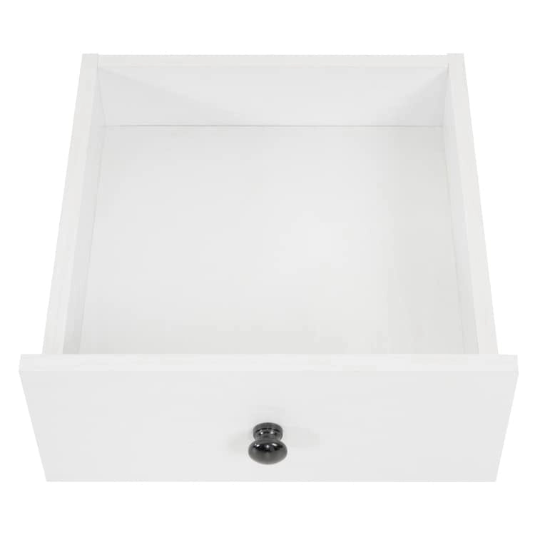 Table d'appoint en bois à 2 niveaux avec tiroir et étagère de rangement ouverte