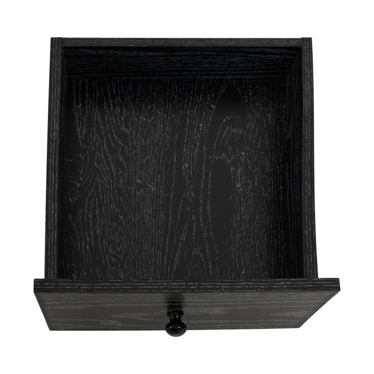 Table d'appoint en bois à 2 niveaux avec tiroir et étagère de rangement ouverte