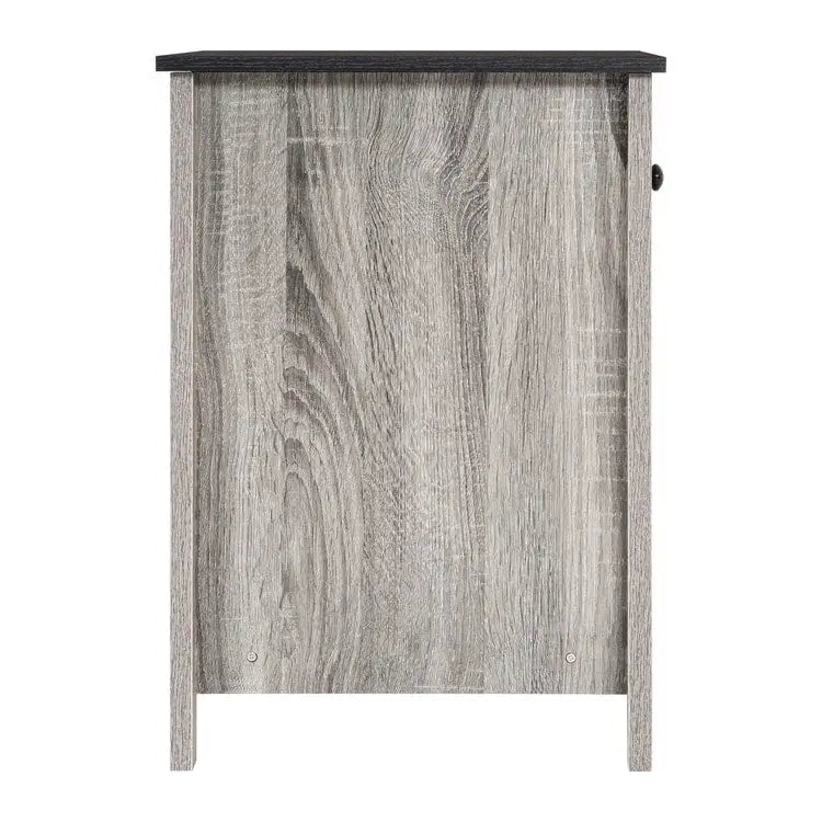 Table d'appoint en bois à 2 niveaux avec tiroir et étagère de rangement ouverte