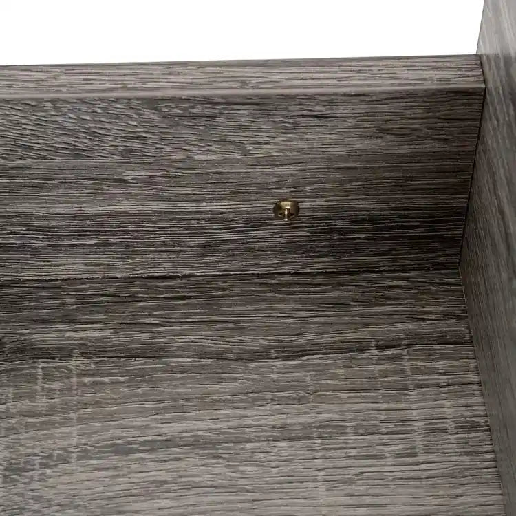 Table d'appoint en bois à 2 niveaux avec tiroir et étagère de rangement ouverte