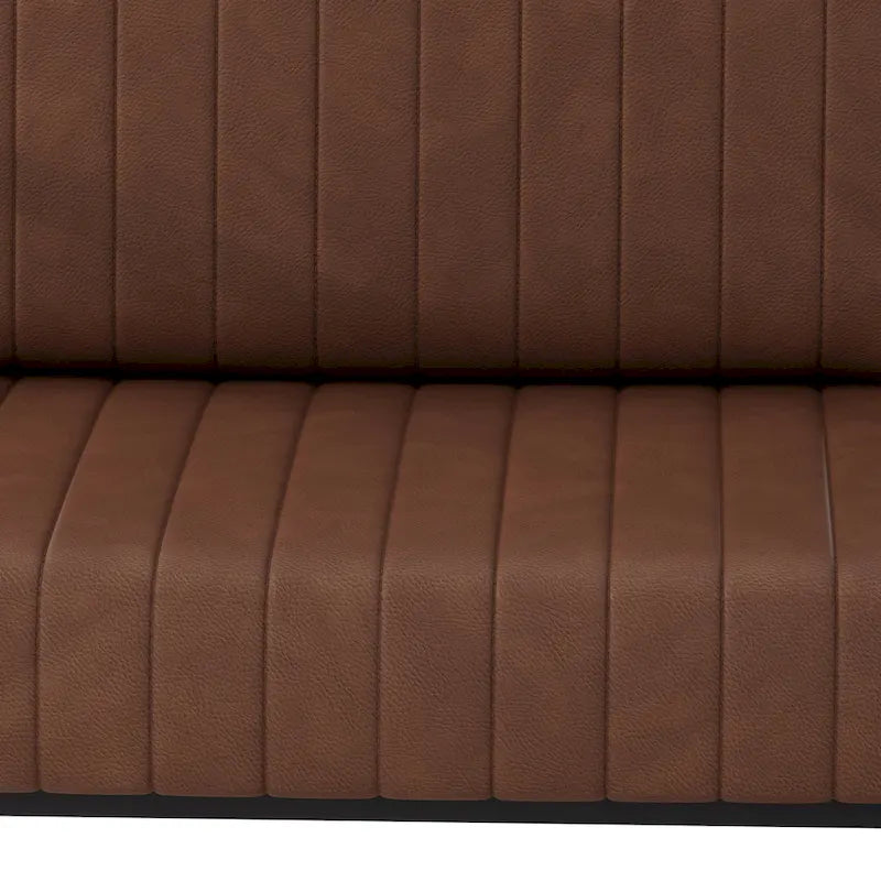 Fauteuil d'appoint moderne en cuir PU avec cadre en acier et coussin rembourré