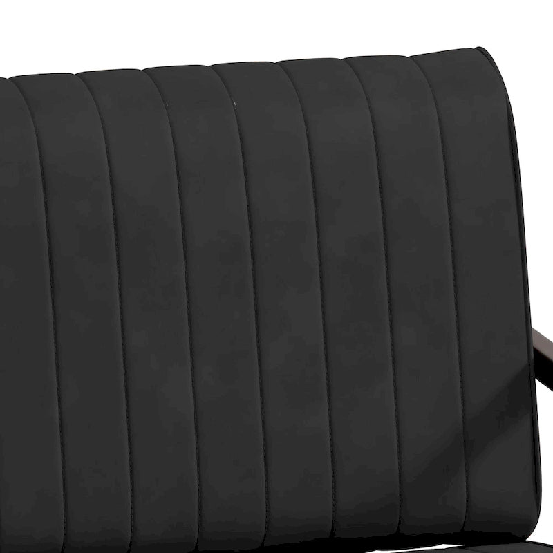 Fauteuil d'appoint moderne en cuir PU avec cadre en acier et coussin rembourré