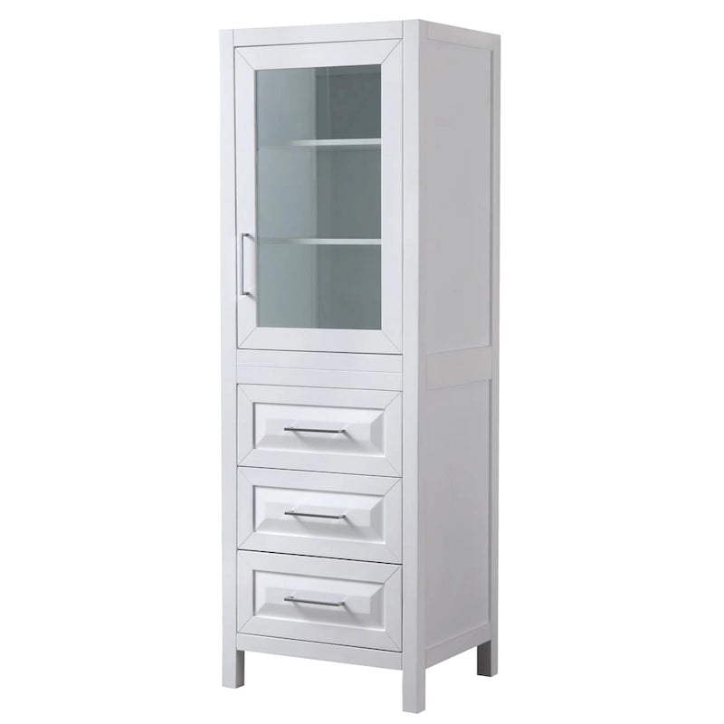Meuble Colonne de Salle de Bain avec Rangement à Armoire Trois Tiroirs Plusieurs Couleurs