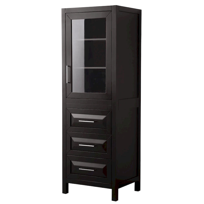 Meuble Colonne de Salle de Bain avec Rangement à Armoire Trois Tiroirs Plusieurs Couleurs