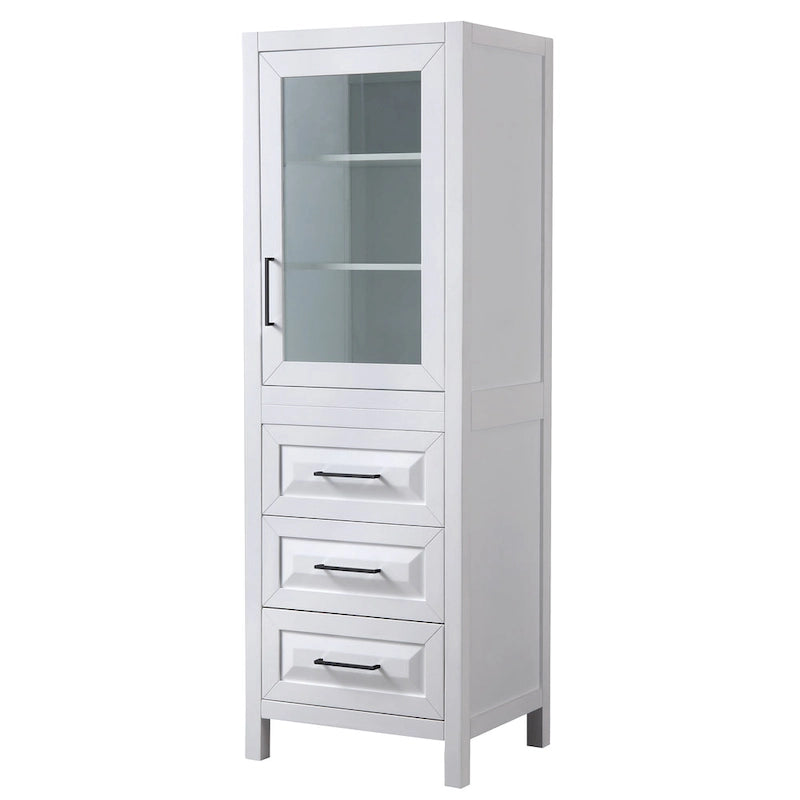 Meuble Colonne de Salle de Bain avec Rangement à Armoire Trois Tiroirs Plusieurs Couleurs