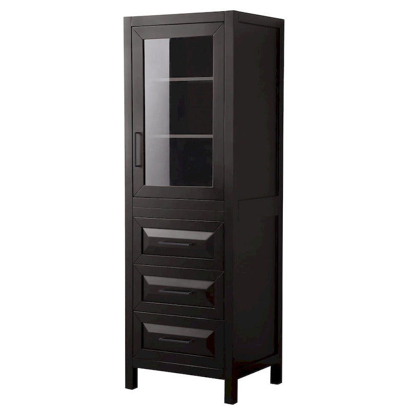 Meuble Colonne de Salle de Bain avec Rangement à Armoire Trois Tiroirs Plusieurs Couleurs