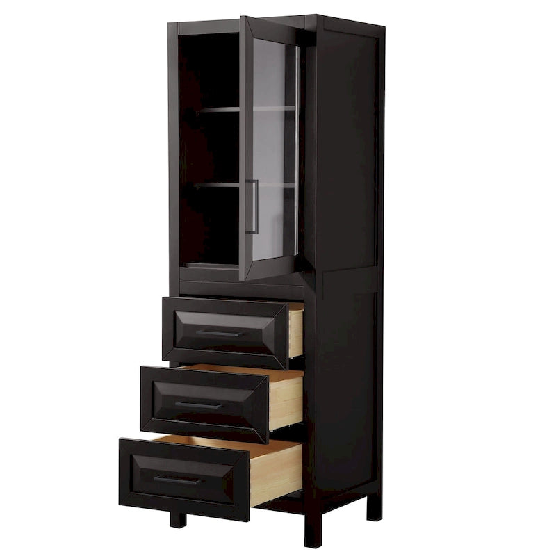 Meuble Colonne de Salle de Bain avec Rangement à Armoire Trois Tiroirs Plusieurs Couleurs