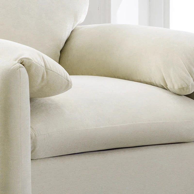 Fauteuil d'appoint surdimensionné en chenille avec dossier incurvé vert matcha crème lie-de-vin