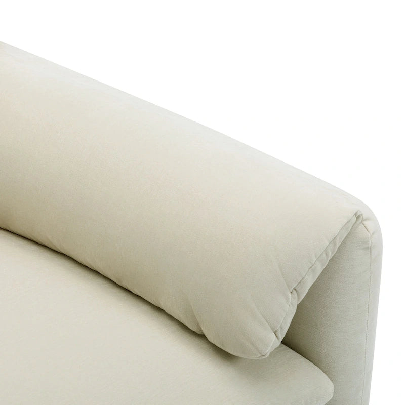 Fauteuil d'appoint surdimensionné en chenille avec dossier incurvé vert matcha crème lie-de-vin