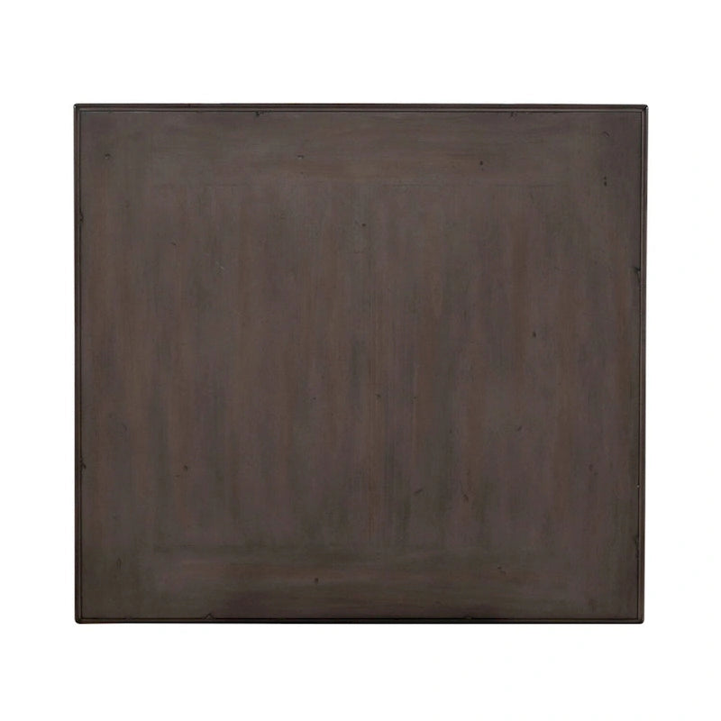 Table d'appoint avec tiroir en pin vieilli blanc antique et étagère inférieure