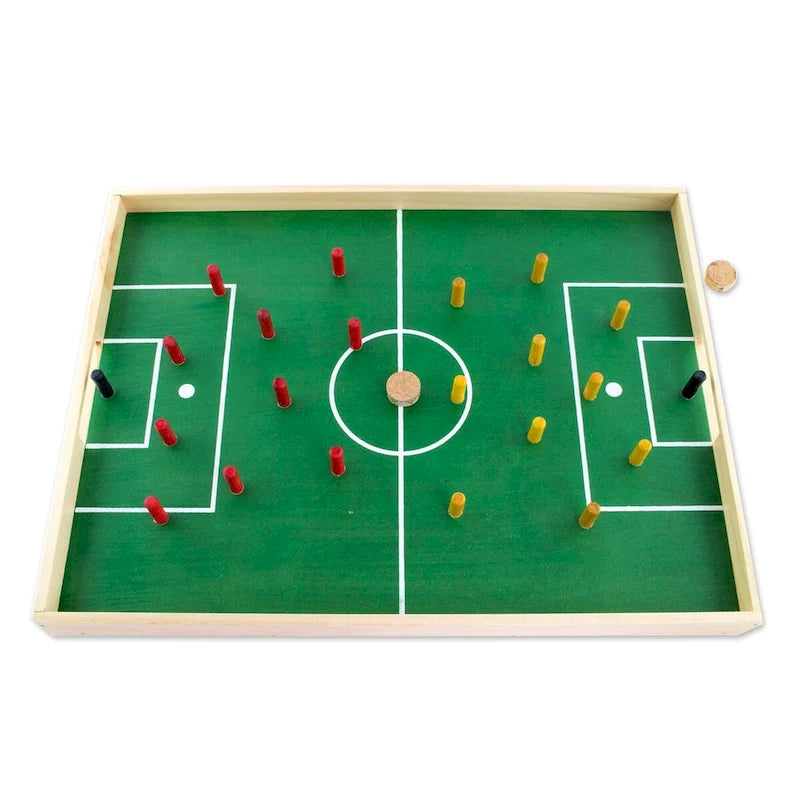 Novica Handmade Desktop Soccer Pinewood Game